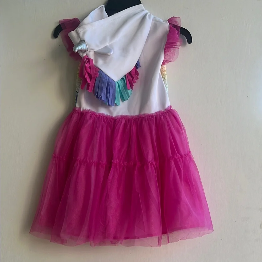 JoJo Siwa Pink and White Flutter Sleeve Sundress