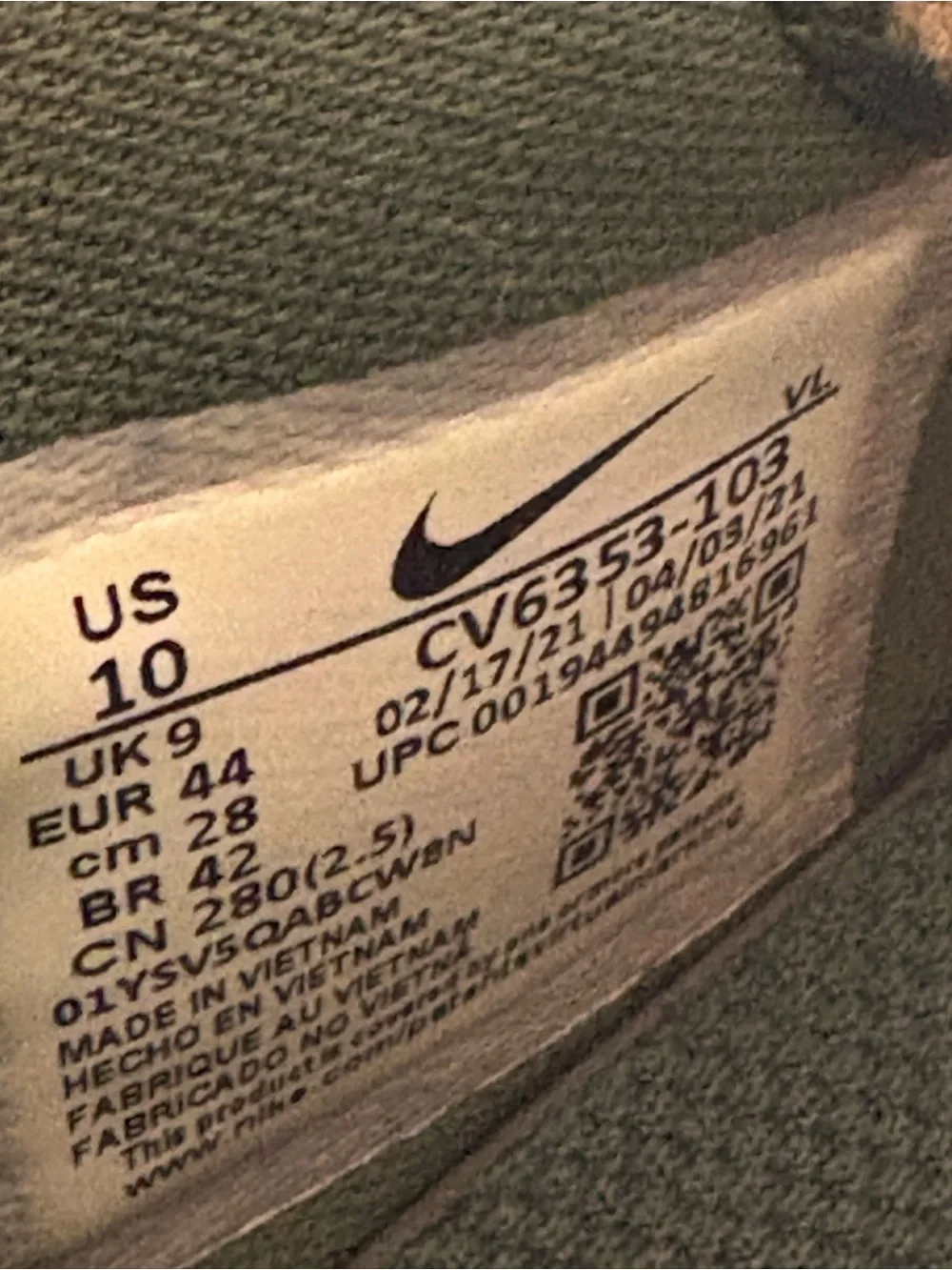 Nike vapor edge