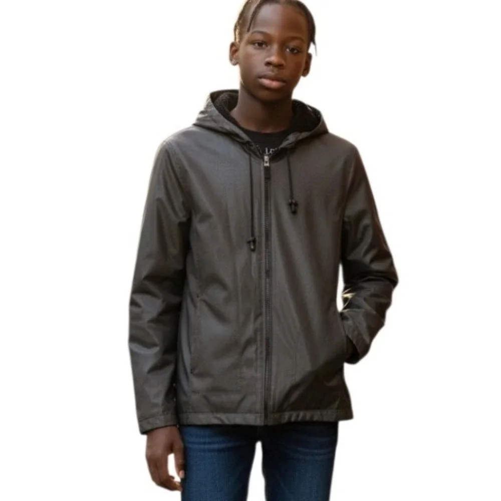 Utex Design Mens Hooded Jacket Zipper Front Drawstring‎ Medium
