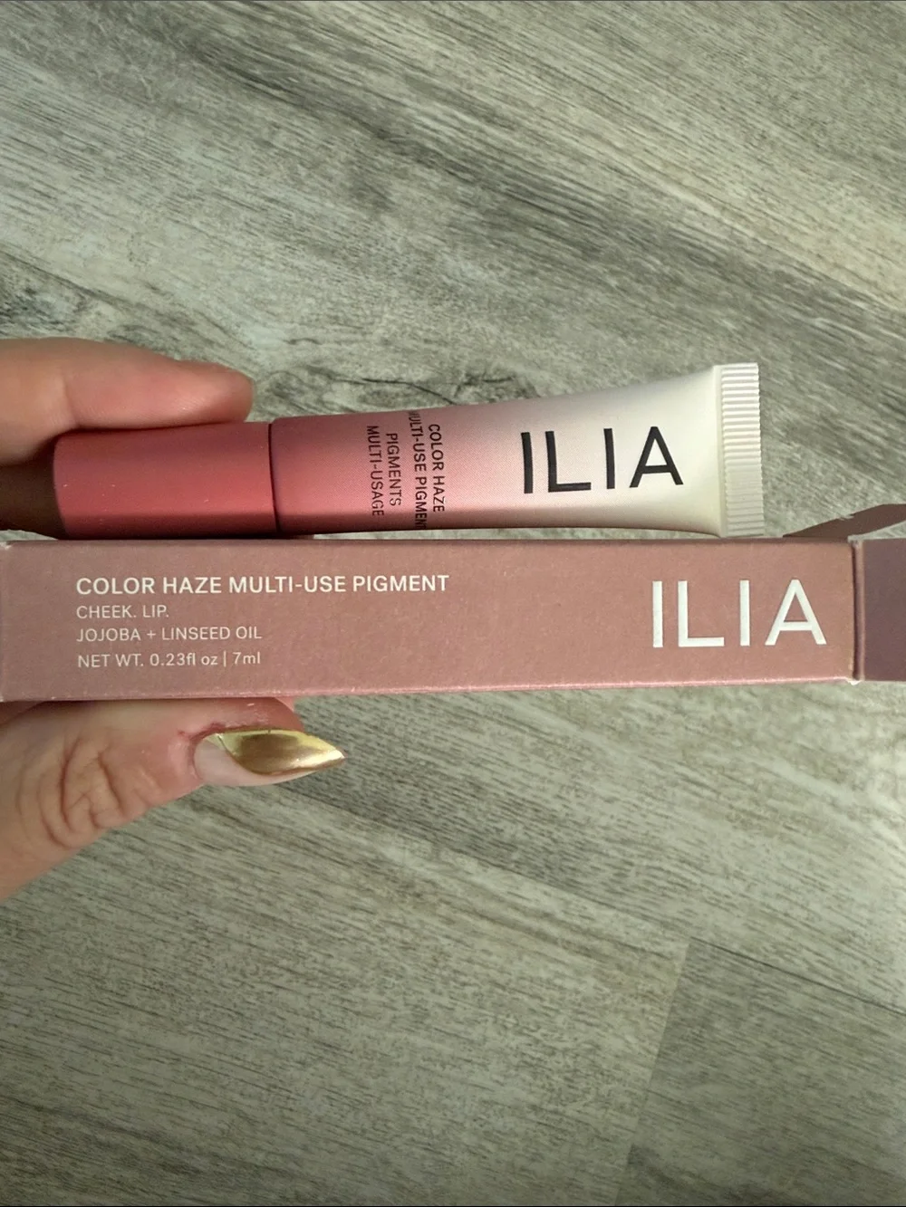 ILIA Cream Blush & Lip Tint in Dusty Rose Pink