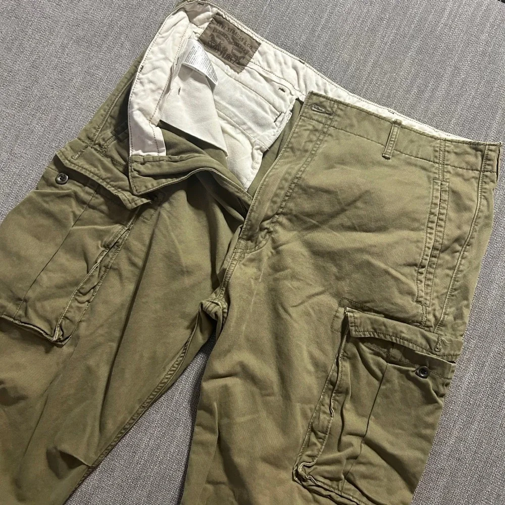 Levi's Cargo Pants Mens 38x32 Olive Green Straight Leg Utility Cotton