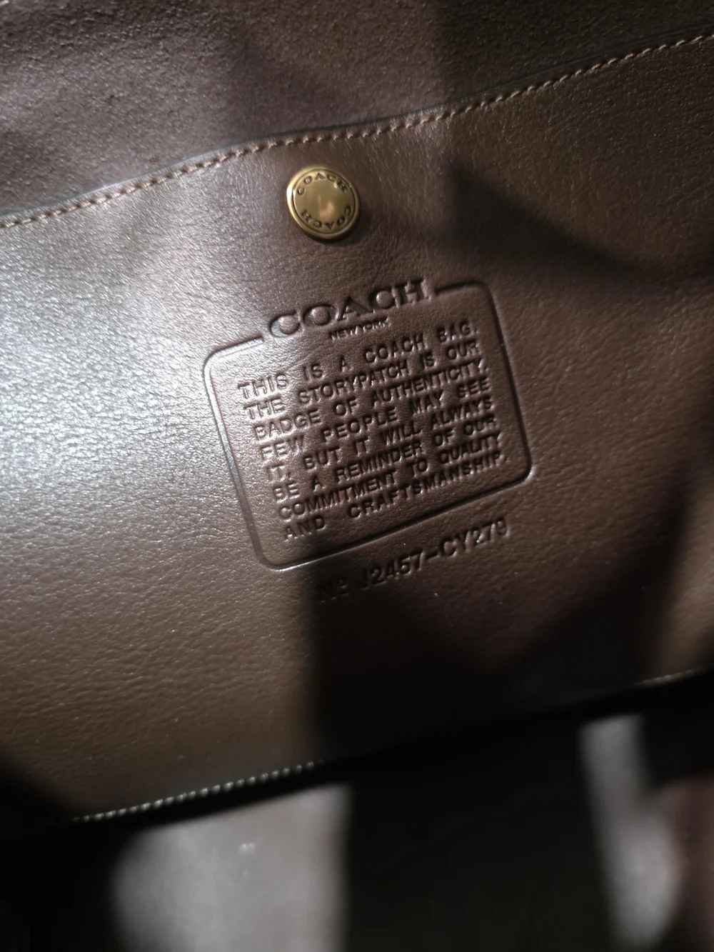Coach leather backpack