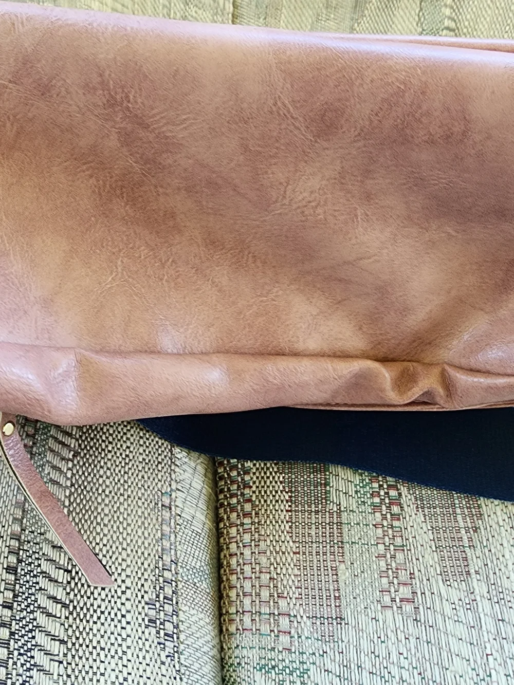 Women's Dusty Rose Faux Leather Backpack with Gold Hardware