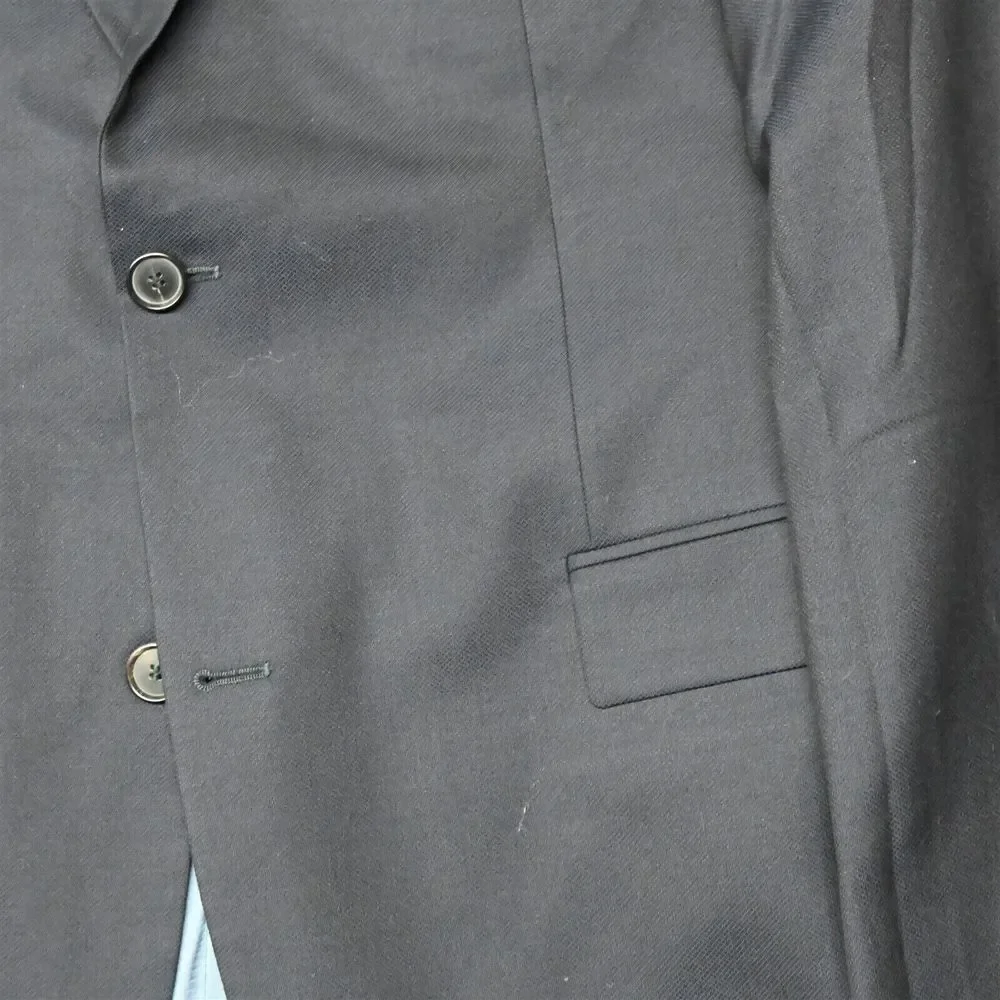 Hugo Boss 44L Navy Hopsack Pasolini US Guabello Wool Sport Coat Jacket‎ Suit