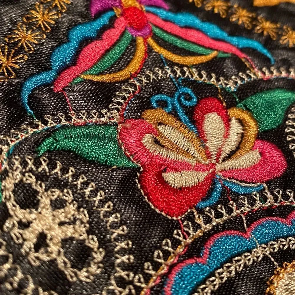 unbranded embroidered clutch