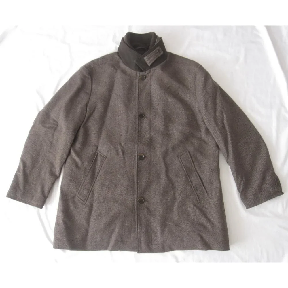 Joseph Abboud Over Coat Utility Liner Wool Minimalist Streetwear Sz XXL (MJ72)