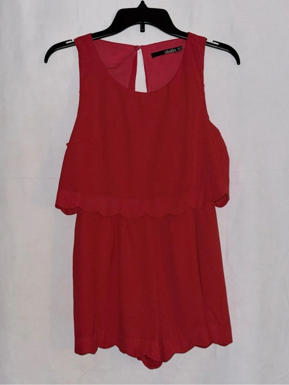 Lulu's Red Sleeveless Romper Size XS
