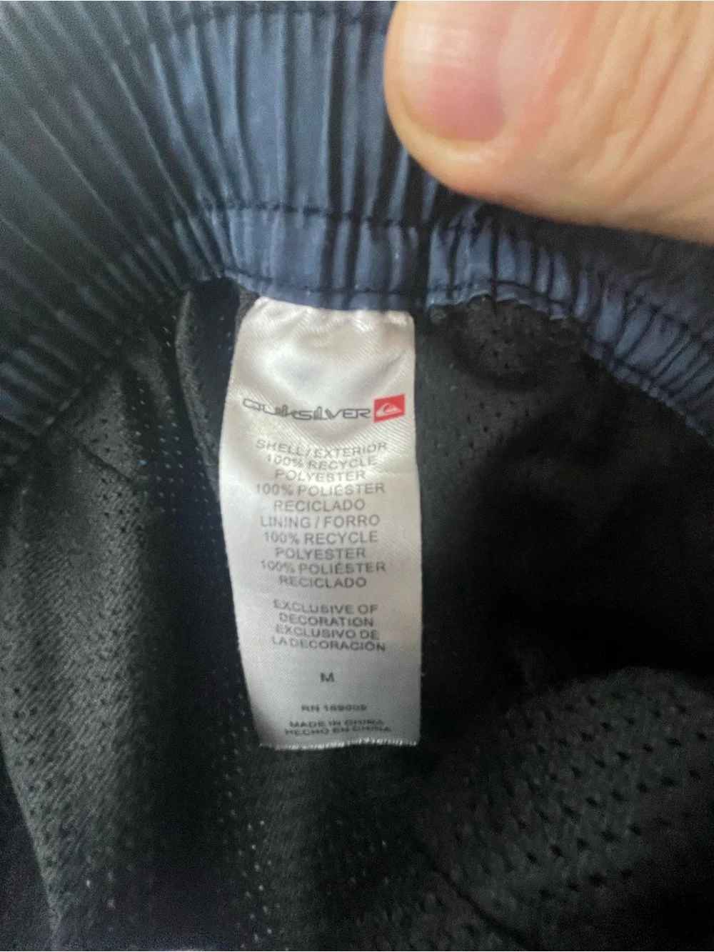 Quiksilver lined swim