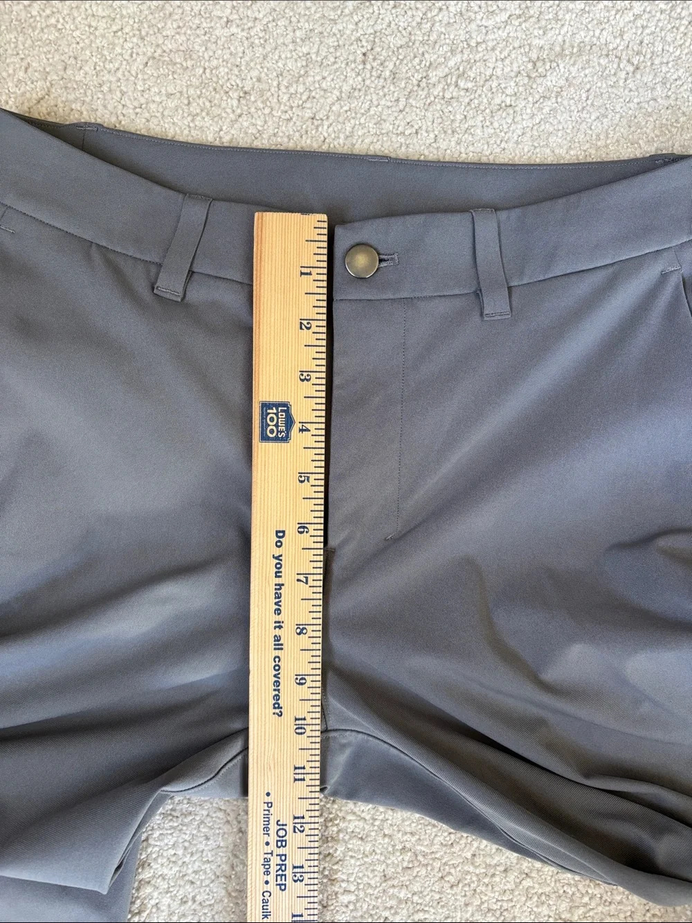 Lululemon ABC Warpstream Slim Fit Pants Golf Chino LM5AQZS Gray Mens Size 30