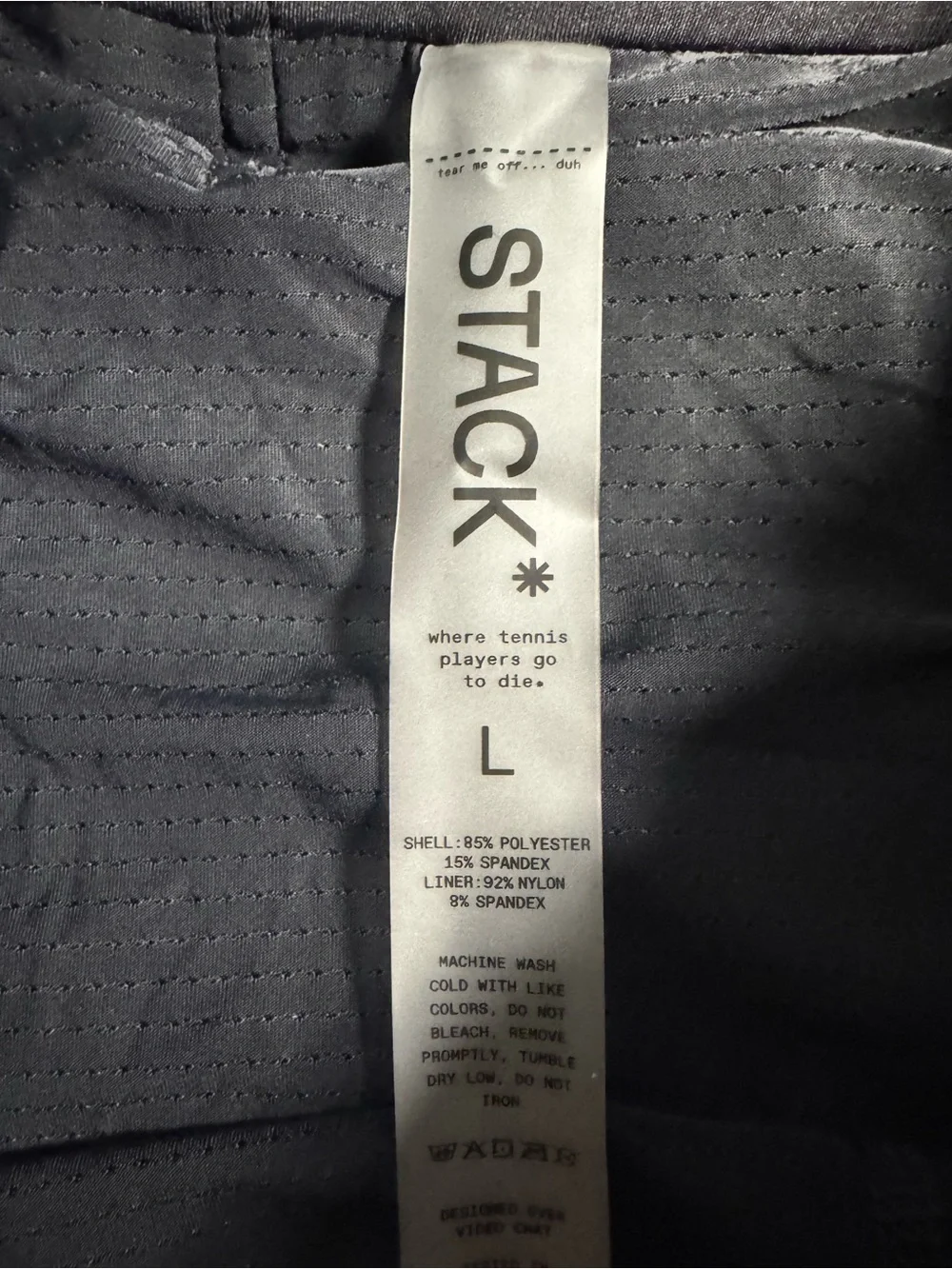 Stack fabric shorts waistband