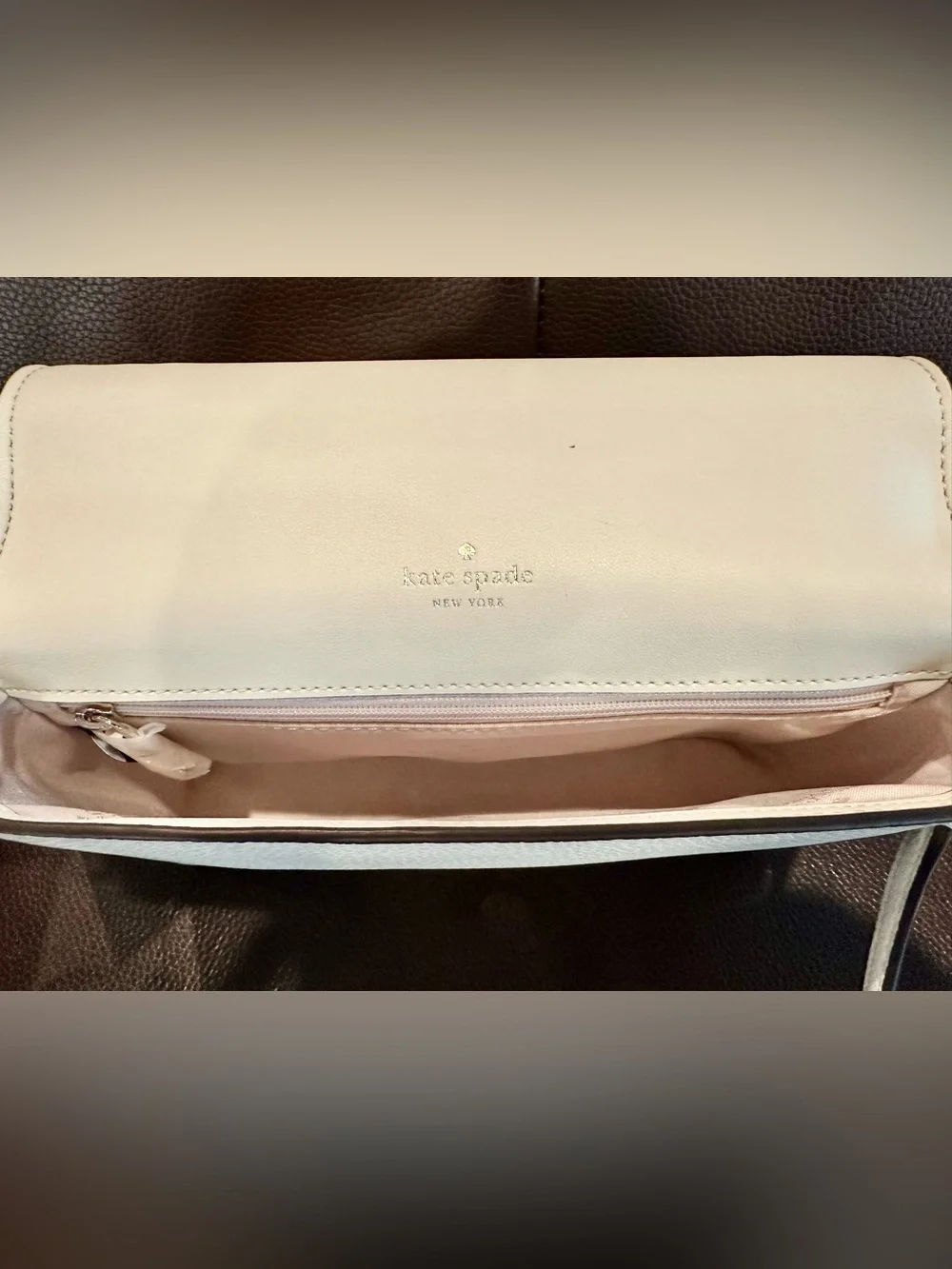 NWT ❤️ kate spade New York Lena Pebbled Leather Crossbody in Parchment MSRP $299