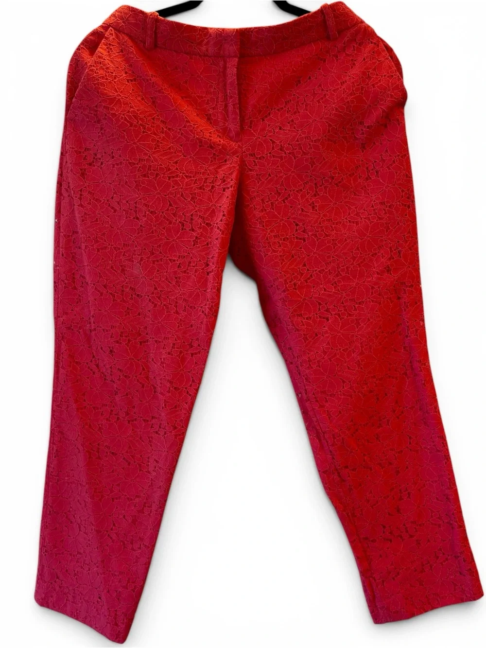 J. Crew coral lace