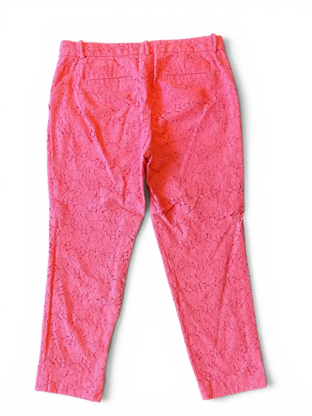 J. Crew coral lace