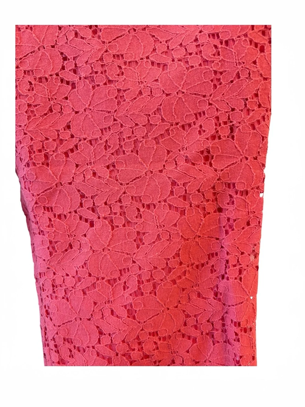 J. Crew coral lace