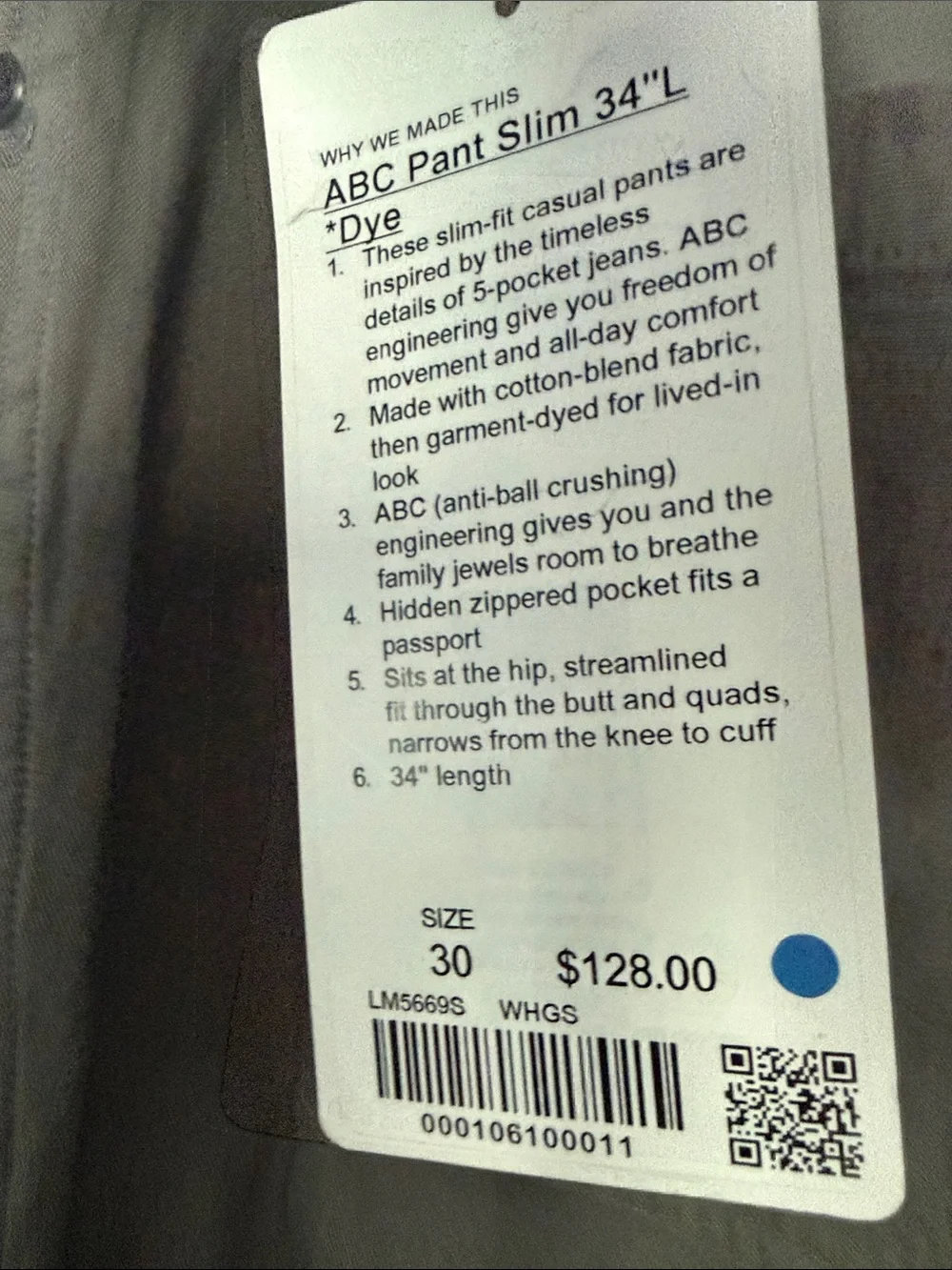 lululemon athletica slim straight