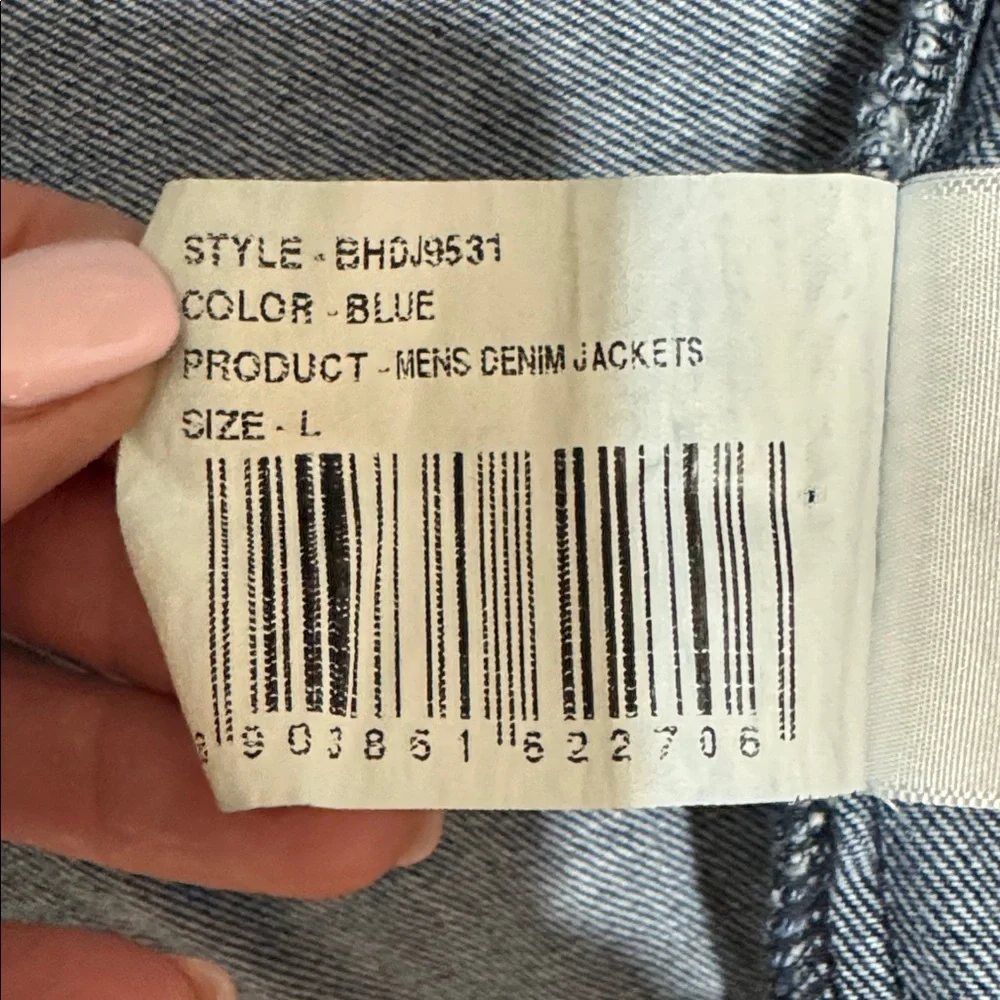 Men's Classic Blue Denim Jacket Graphics
