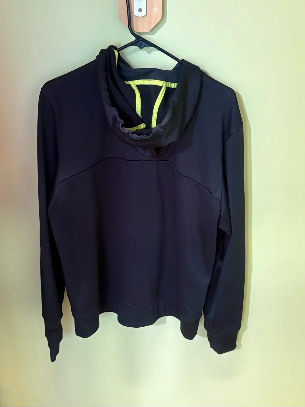 Nike Black Hoodie with Neon Yellow Swoosh