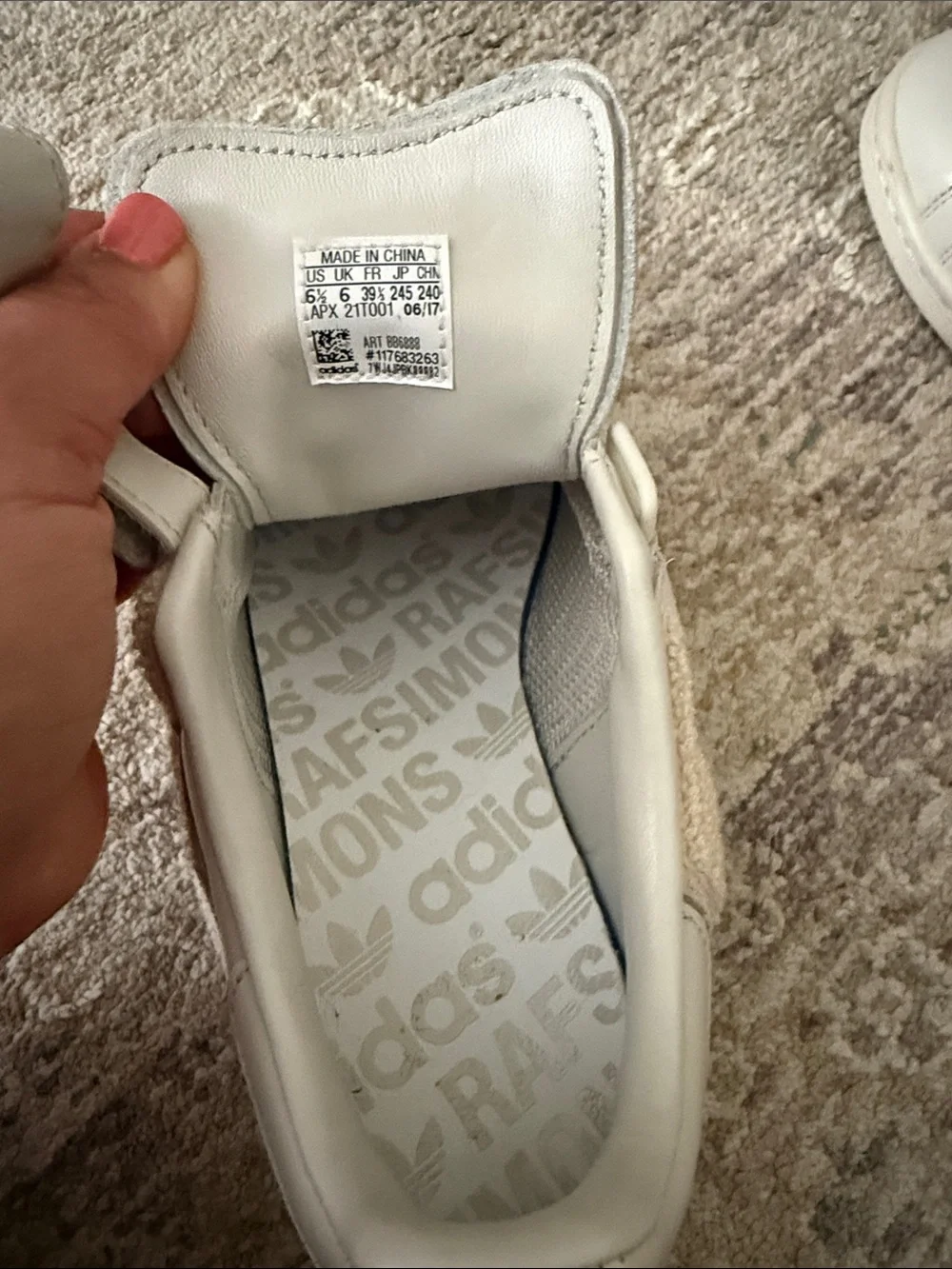 Adidas Raf Simons x adidas Stan Smith Comfort Badge Talc 6.5 US