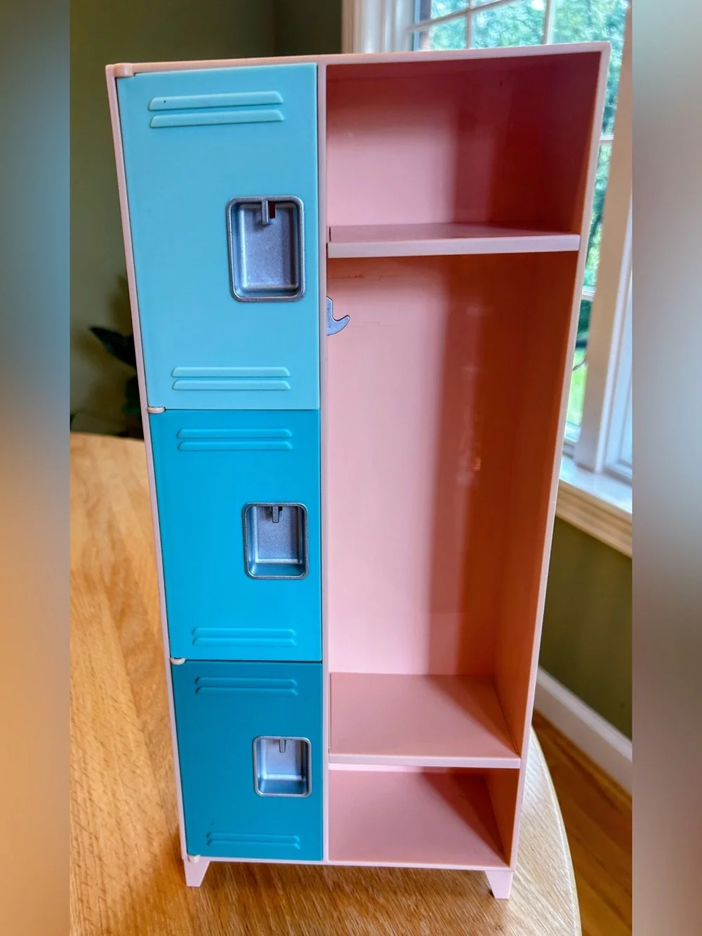 Our Generation Doll Locker for 18” Doll - Coral & Teal Storage Locker