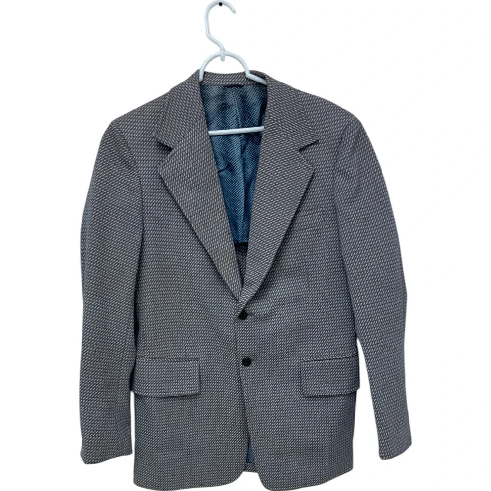 Suit Jacket Multicolor‎ Mens Size 42 Geometric 2 Button Front Notch Lapel