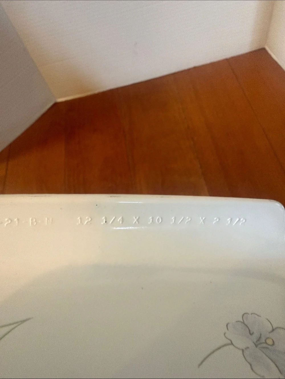 VTG Corning Ware baking dish lasagna pan Pastel Bouquet pattern 12x10”