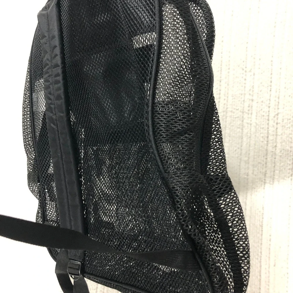 JanSport‎ Mesh Pack Backpack Black See Through School Bag JS0A2SDG 43x34.5x17cm