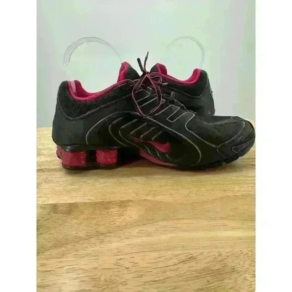 Nike Women's Shox Navina Sneakers 356918-065 - Black/Pink‎ Sz 9.5 Athletic Shoes