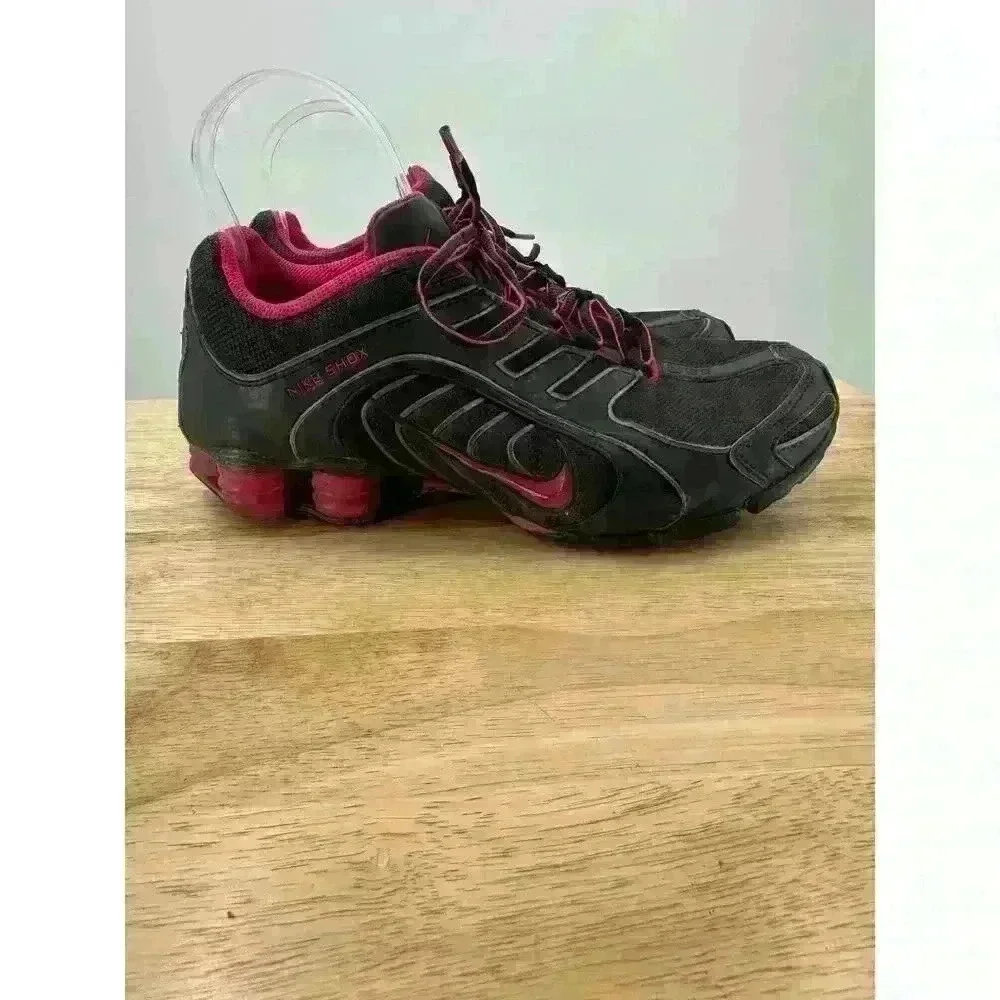 Nike Women's Shox Navina Sneakers 356918-065 - Black/Pink‎ Sz 9.5 Athletic Shoes