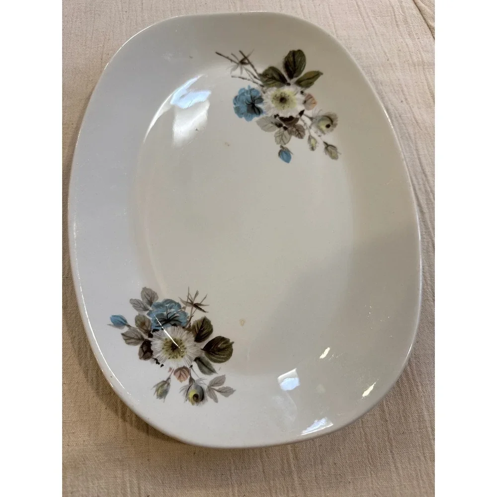 Pontesa Chinamoda Vintage Ironstone Oval Floral Serving Platter Made in Spain