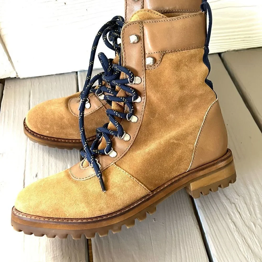 H & M suede lace up boots.  Size 8
