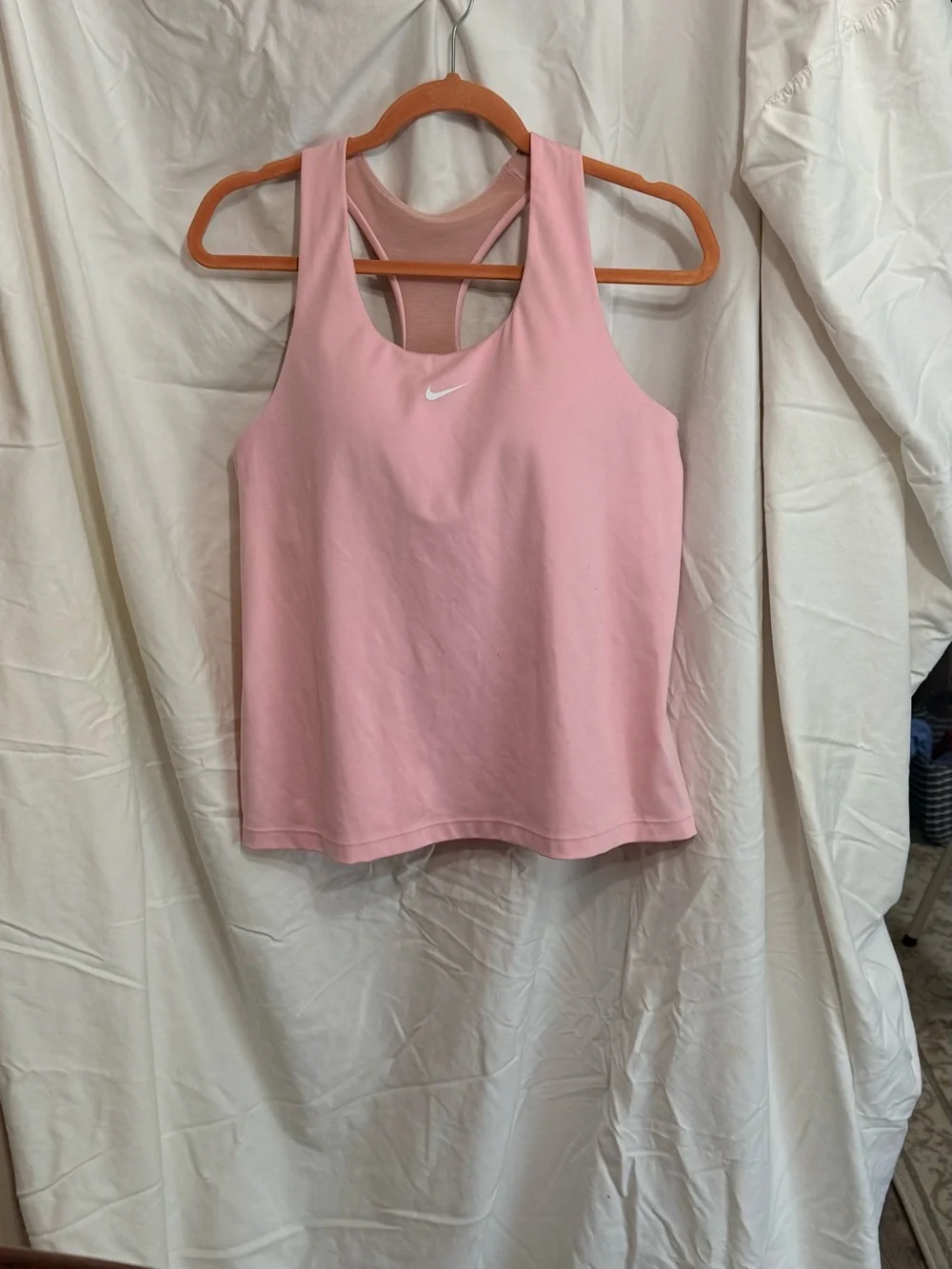 Nike Light Pink Dri-FIT Tank with Black Swoosh