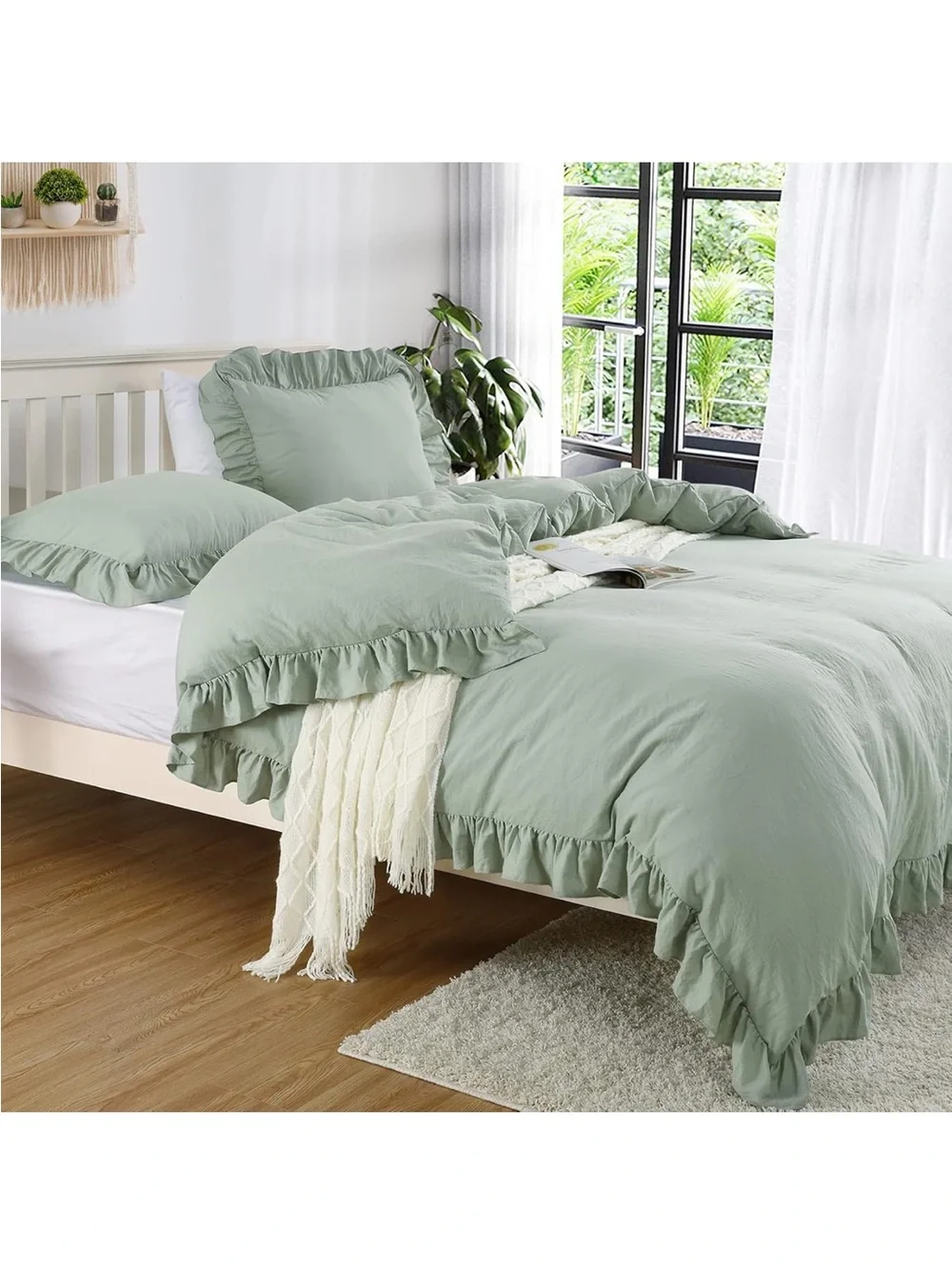 Caromio ruffle duvet