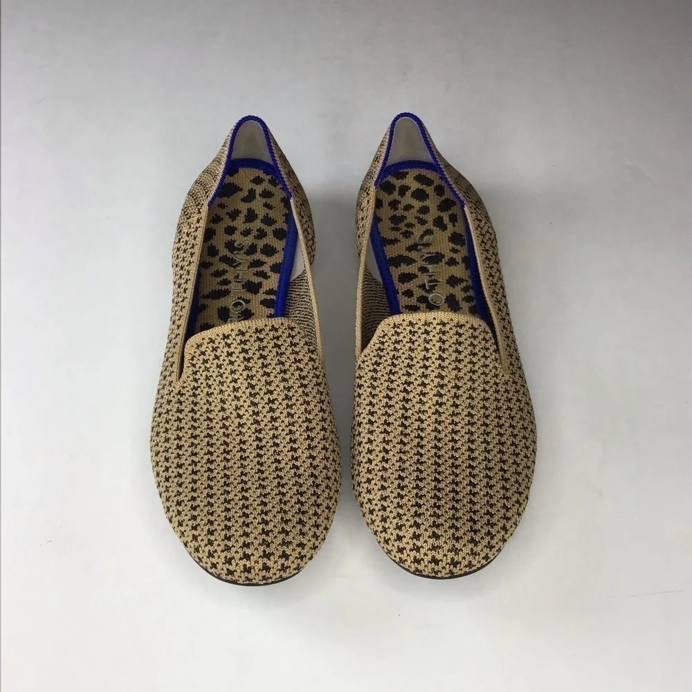 Rothy’s The Loafer in Gold Houndstooth Size 10.5