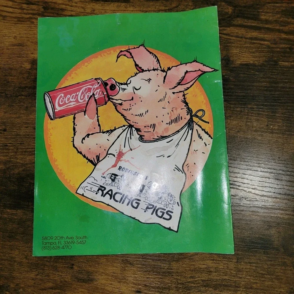Vintage 1980s Robinson's Racing Pigs‎ Coloring Book Florida State Fair