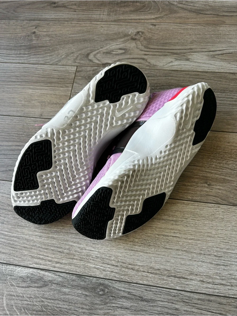Nike Light Pink Mesh Training Sneakers with Black Accents