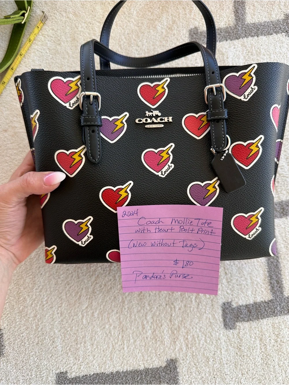 Coach black tote