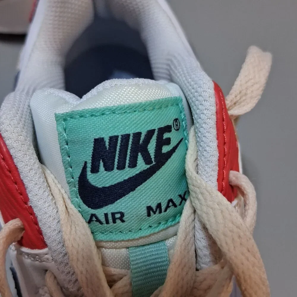 Nike Air Max 90 GS White Multi-Color Sneaker Youth 5.5Y Womens 7 DZ2888-100