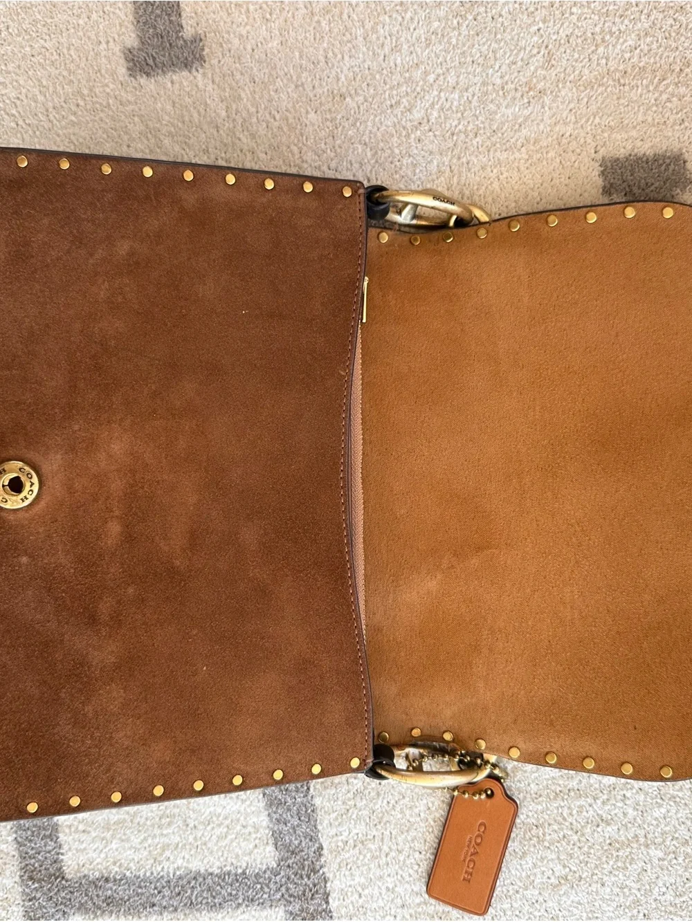 Coach colorblock leather