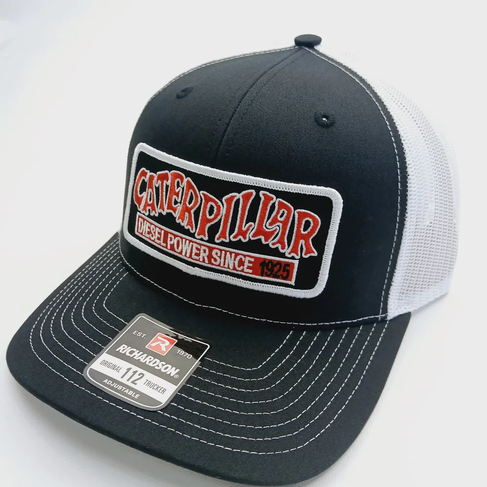 Caterpillar Black and White Trucker Cap