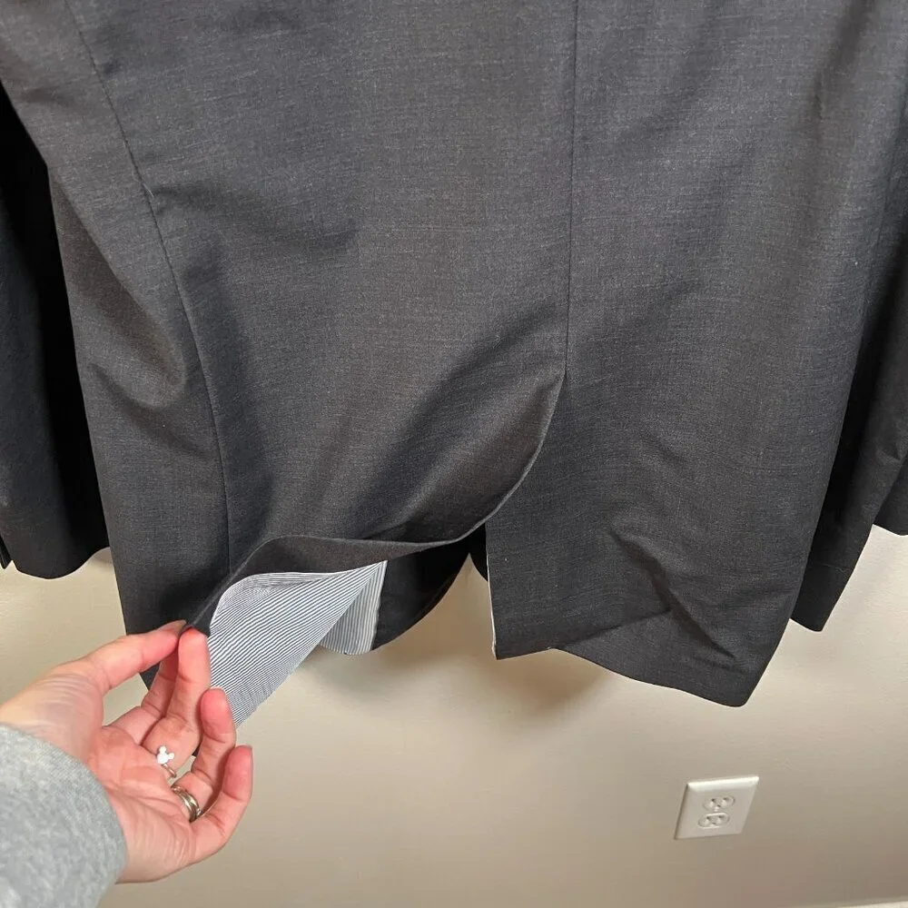 Brooks Brothers Explorer Blazer Jacket Size 44 L Madison Fit Gray Career Work