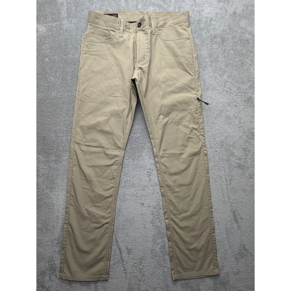 Oakley Pants Mens Measured 36x33 Beige Chino Slim Fit Canvas‎ Pockets Straight
