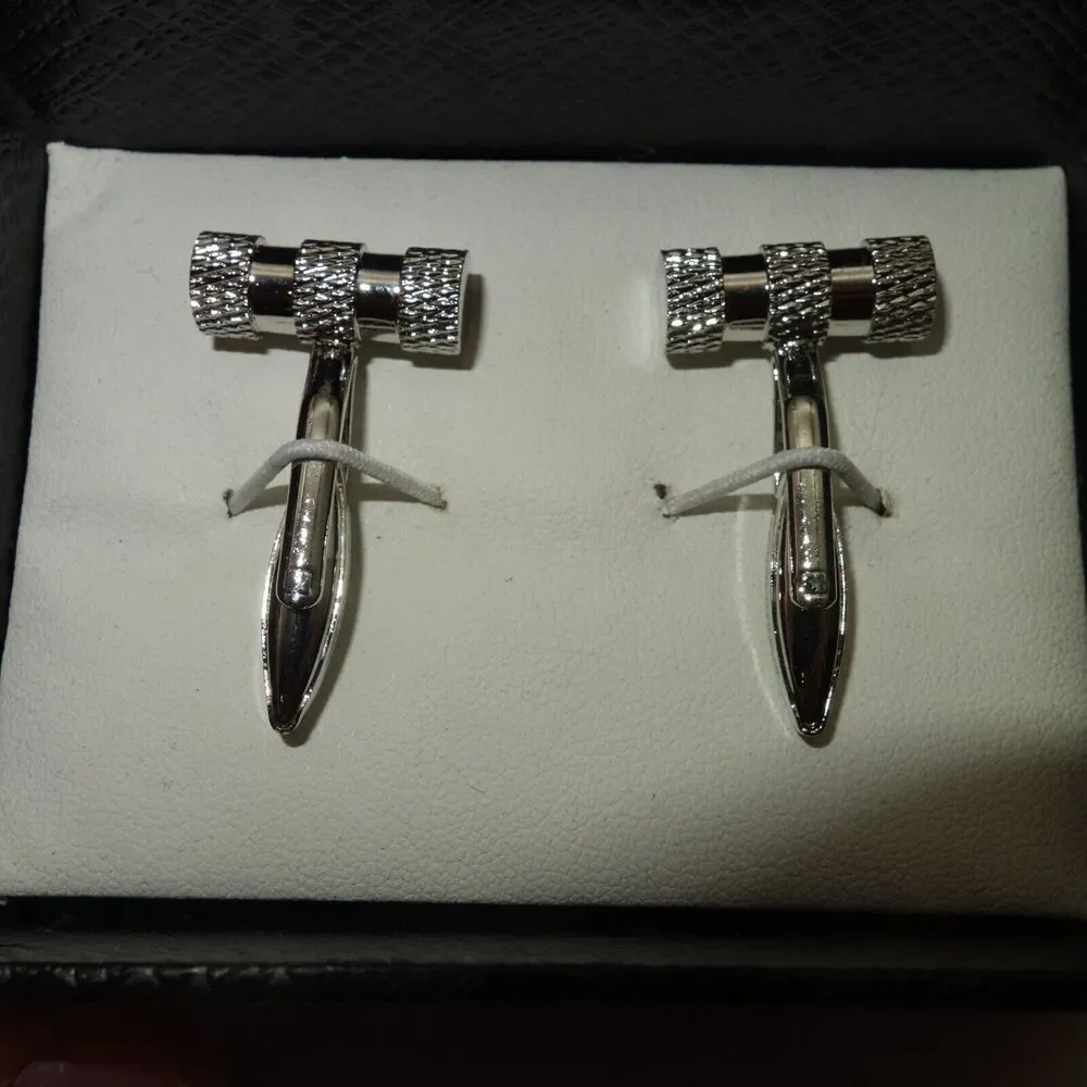 New Swan & Edgar London Luxury Chrome Plated Cufflinks