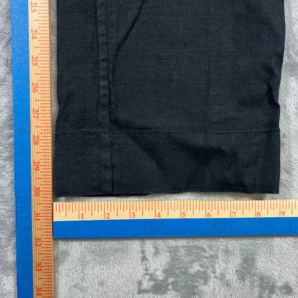 BANANA REPUBLIC Cargo Pants Womens 6 Black Soft Stretch Linen Vintage Y2K 2000s