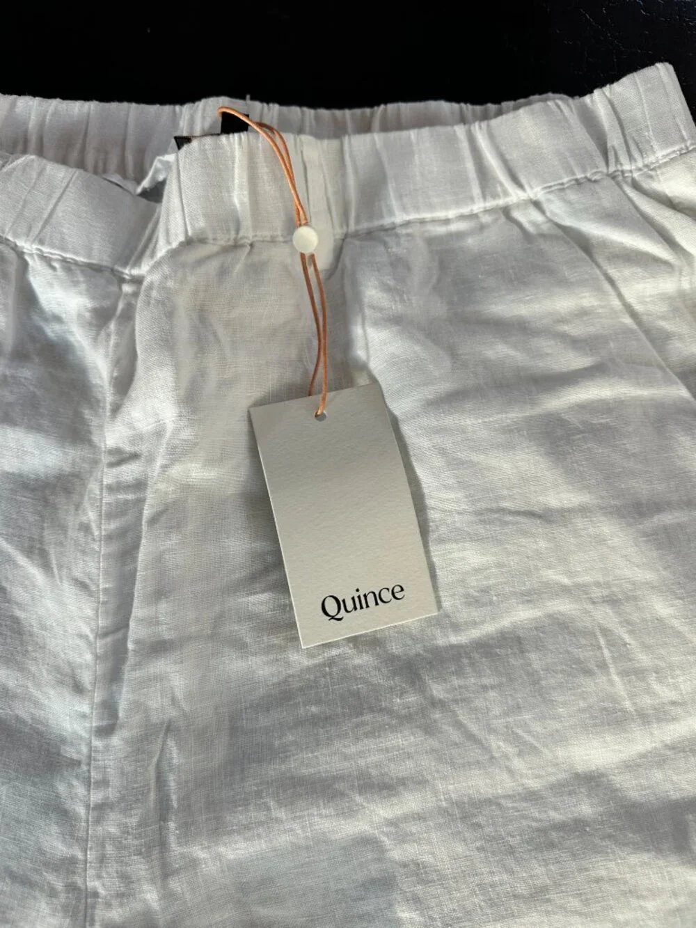Quince 100% European Linen Wide Leg Pants White Lounge Summer Beach Travel NWT L