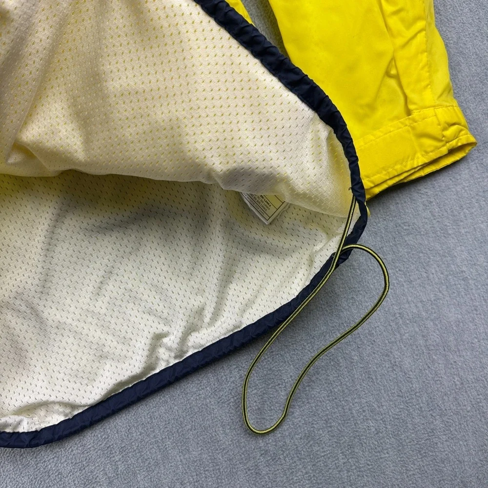 Vintage‎ Nike Jacket Womens Small Yellow Windbreaker 1/4 Zip Hooded Pullover 80s