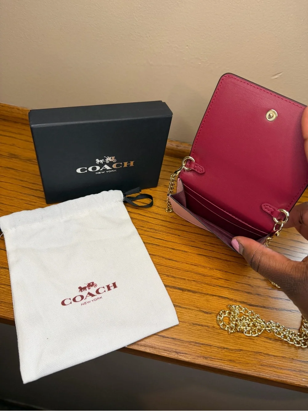 Coach mini shoulder leather