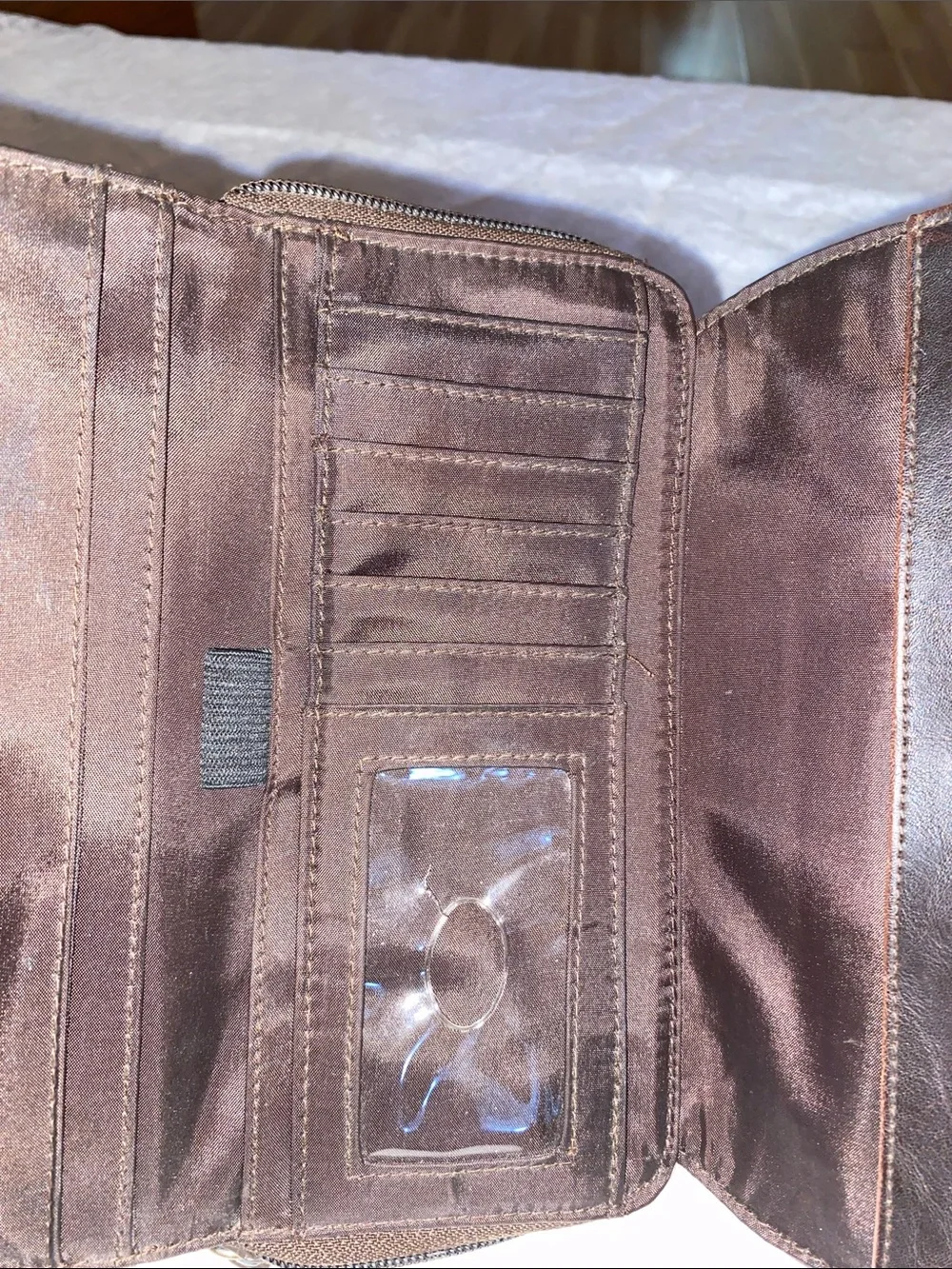 Villager Dark Brown Trifold Leather wallet