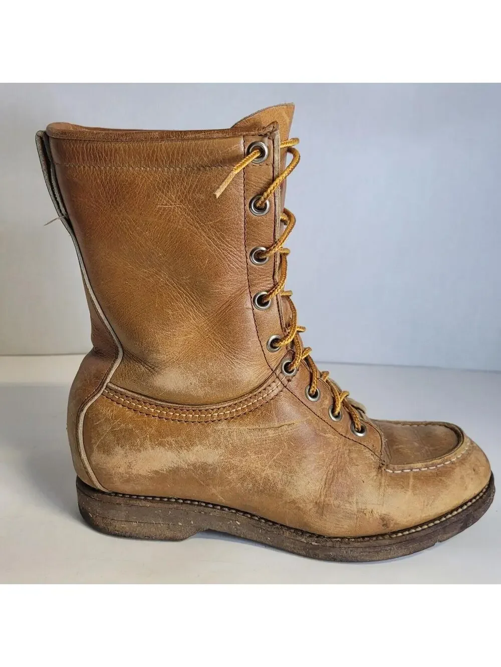 Chippewa Leather Work Boots Wisconsin Size 6 B Vtg 9