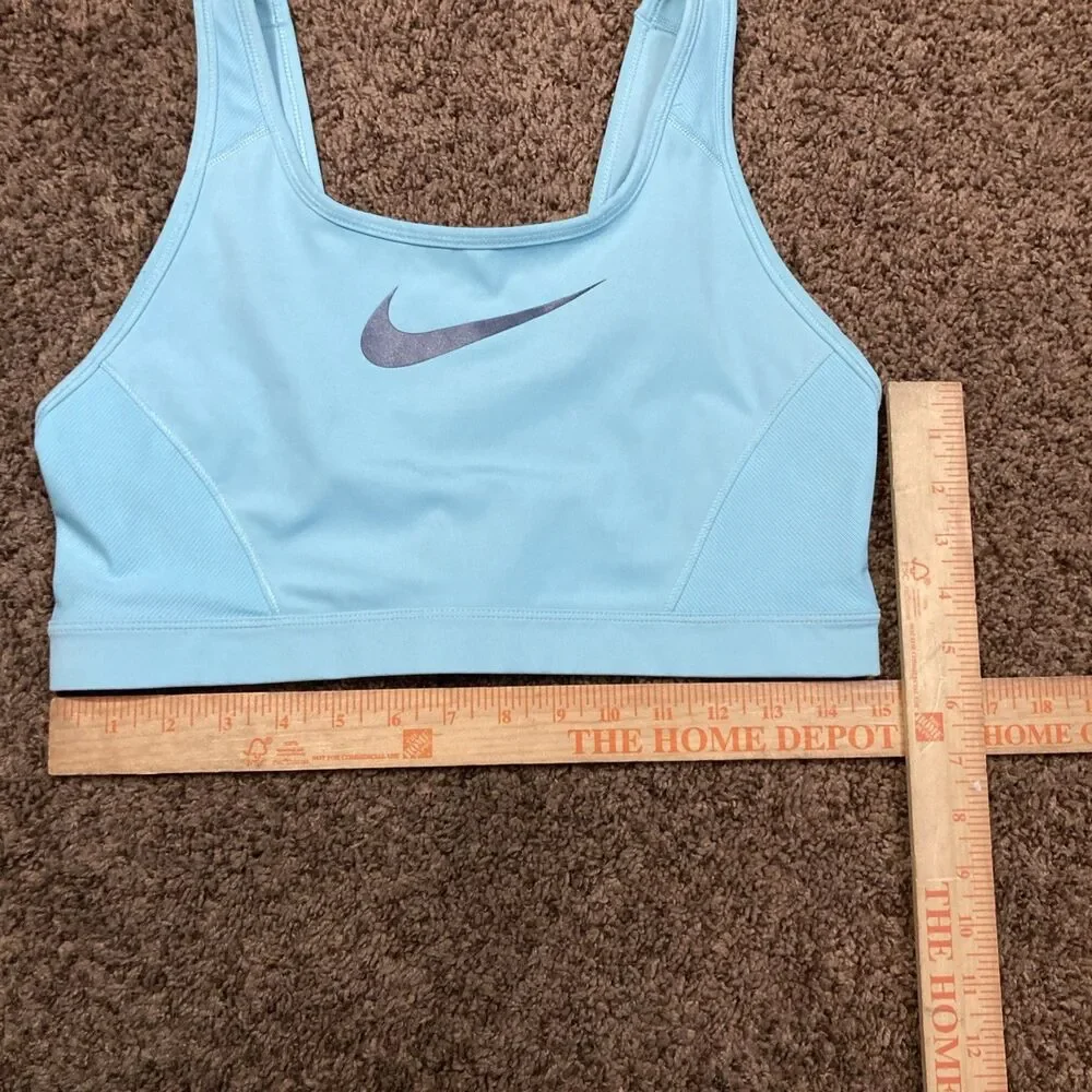 Women's Nike Medium Support Swoosh Sports Bra Size XL Blue