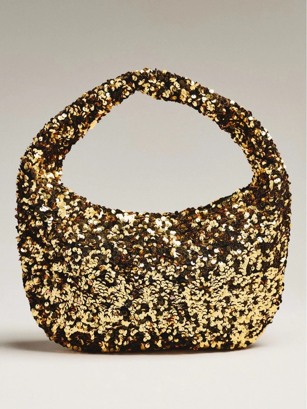 Anthropologie Paillette Sequin Crescent Bag